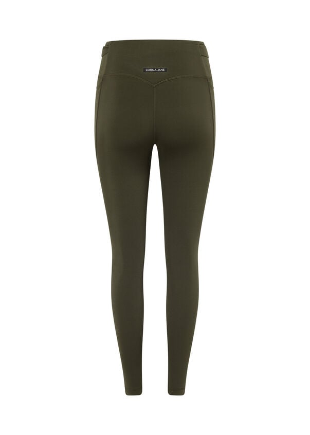 Cinch And Support Phone Pocket Ankle Biter Leggings - Luxury Green