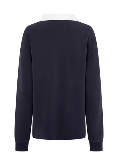 Heritage Rugby Long Sleeve Top - Midnight Blue