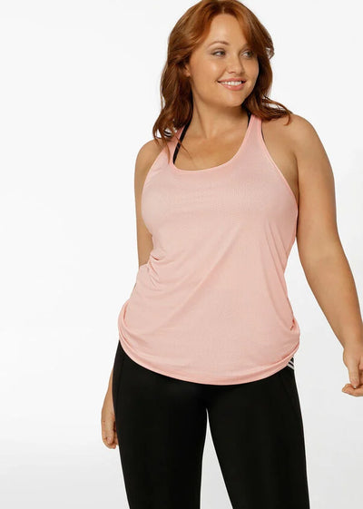 Grab And Go Active Mesh Tank - Blushed Pink