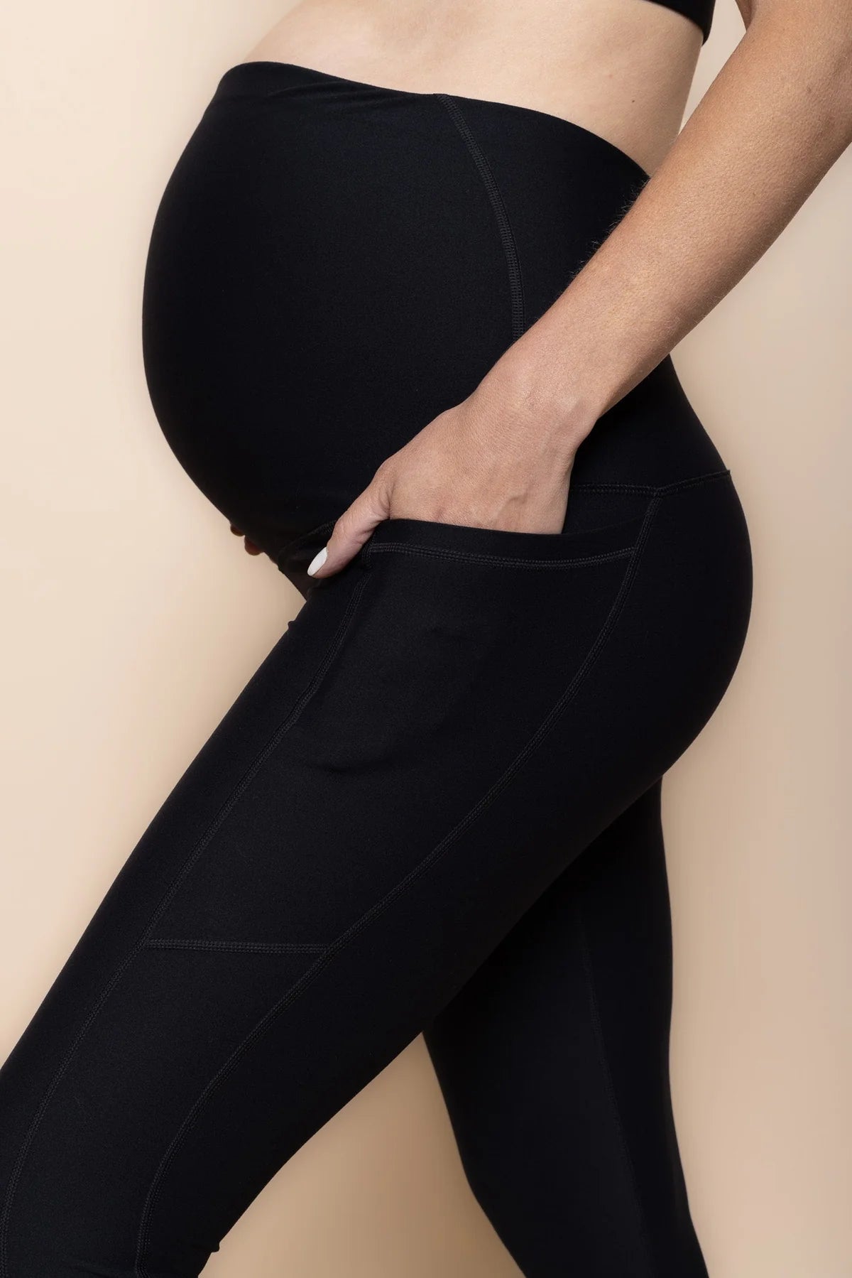 Foundation Maternity Ankle Biter Tight - Black
