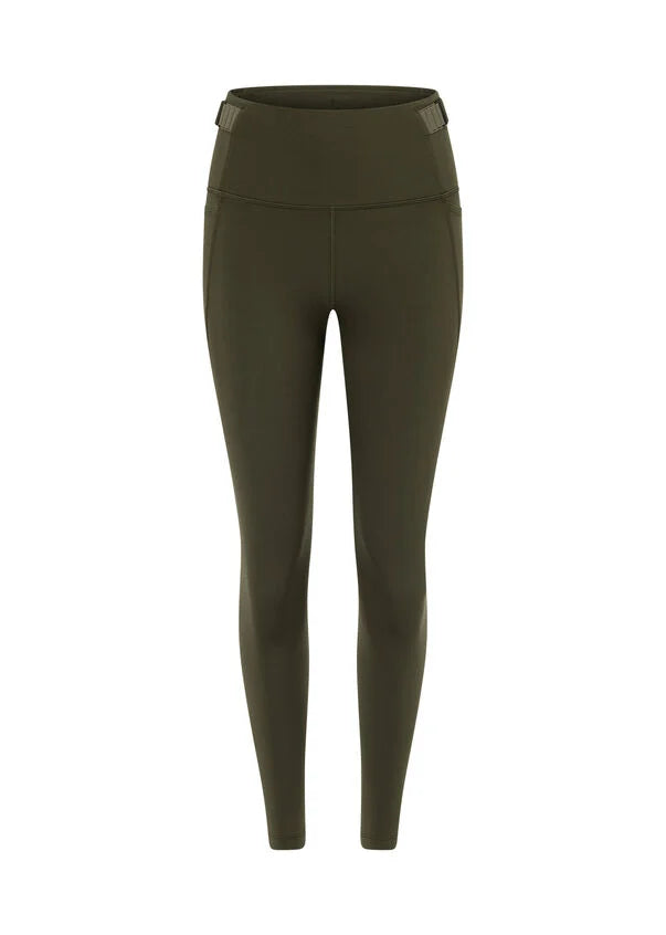 Cinch And Support Phone Pocket Ankle Biter Leggings - Luxury Green