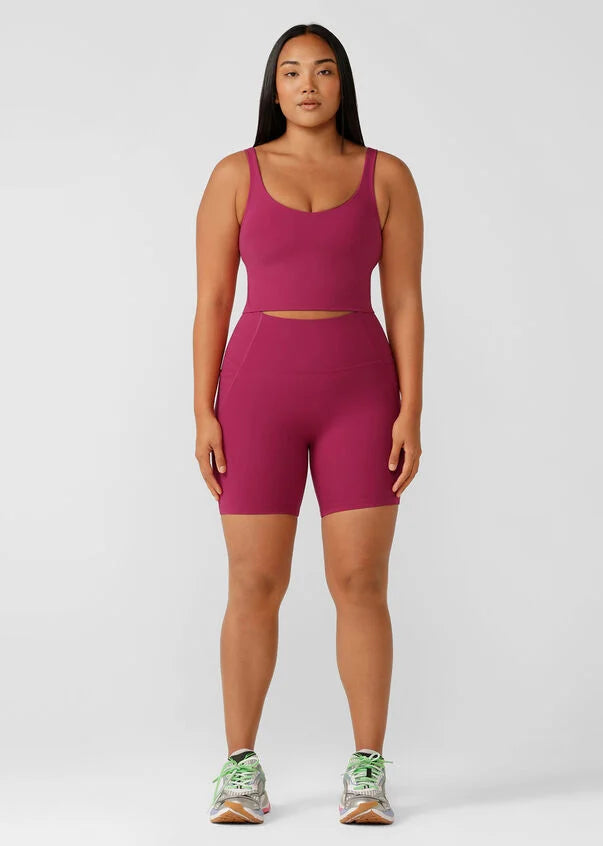 Streamline Active Cropped Tank - Persian Rose
