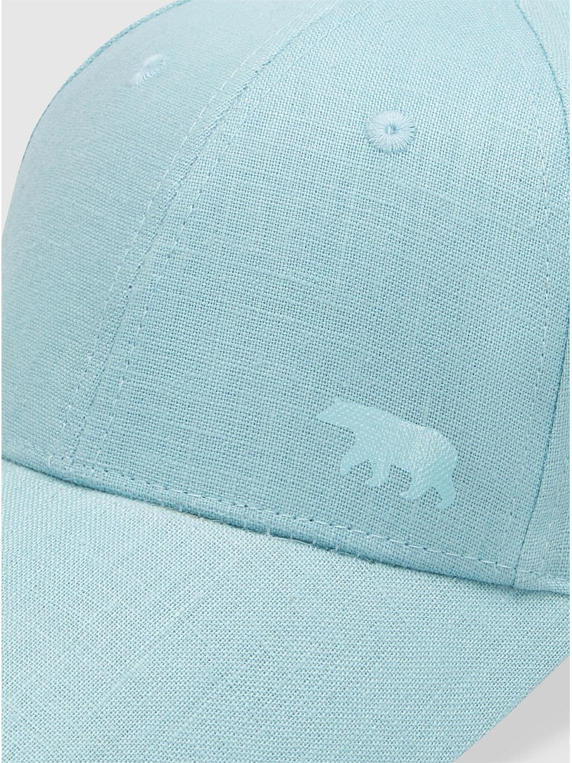 Cleo Bear Linen Cap - Sky