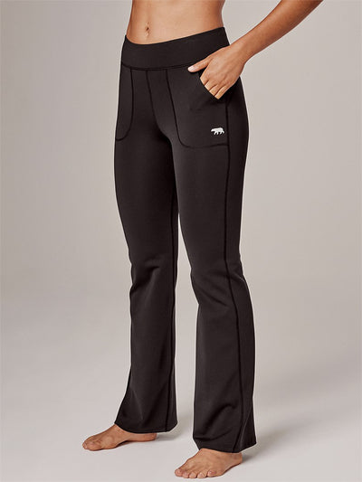 Thermal Pocket Yoga Pants - Black