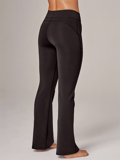 Thermal Pocket Yoga Pants - Black