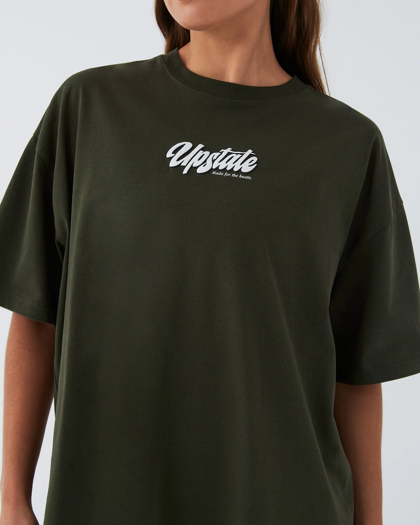 Hussle Tee - Moss / Upstate Made for the Hussle